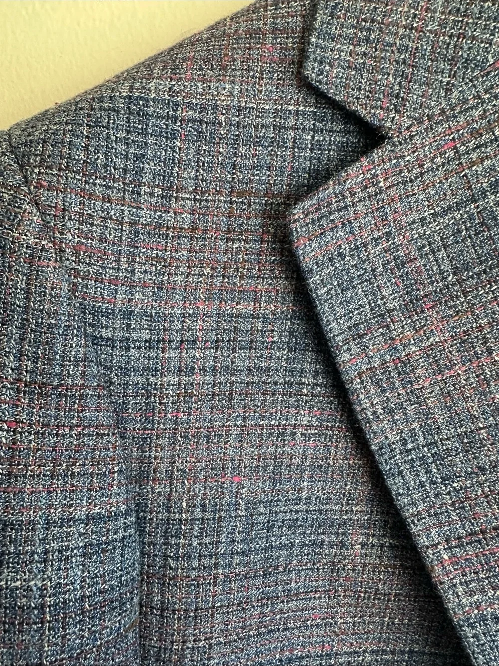 Bespoke Scabal Saville Row Silk Blue Linen Blend Blazer Made in Germany EU52